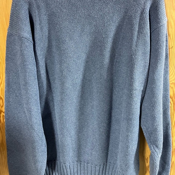 Men’s Polo Ralph Lauren XL Blue Sweater With Blue Pony Logo - Picture 5 of 11